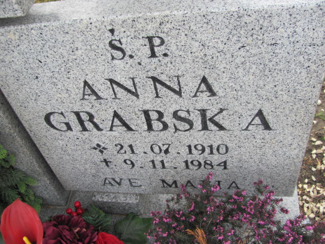Anna Grabska 1910 Mściwojów - Grobonet - Wyszukiwarka osób pochowanych